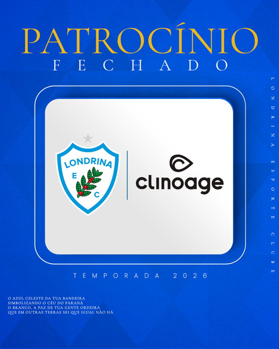 Clinoage é a nova patrocinadora do Londrina Esporte Clube para a temporada de 2026